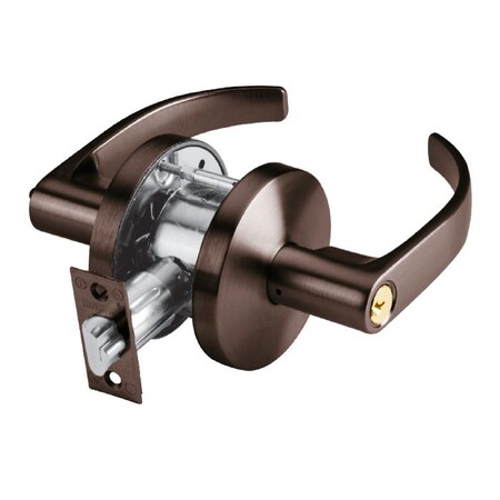 Dorma Grade 2 Cylindrical Lock, 70-Classroom, LC-Lever, C-Rose, Oil Rubbed Dark Bronze, 2-3/4 Inch C570-D-LCC-613